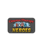 Cinema Therapy Heroes (Patreon) logo with soda and pops characters. Heroes deserve badges, wear it with pride!
