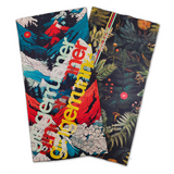 Two different designs of head wraps from Ginger Runner.