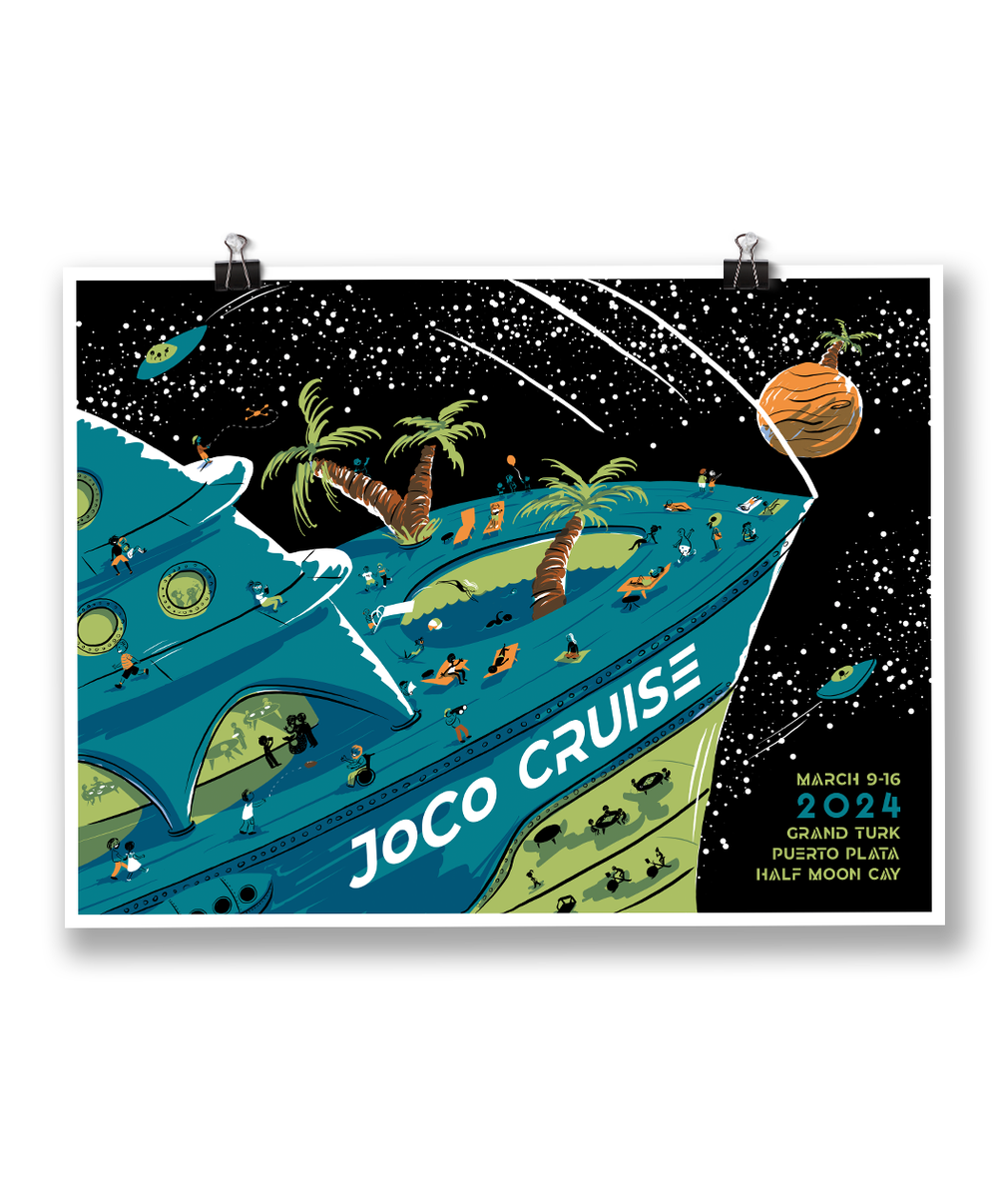 JoCo Cruise 2024 Poster DFTBA