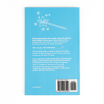 The back of the book is light blue with small text and a magic wand that says "Talent Stick". From Semi Rad.