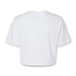 A white crop top that shows the back. From Pretty Gay.