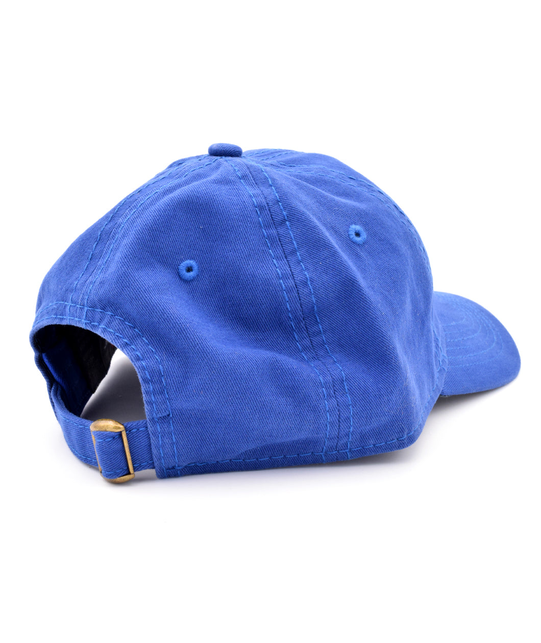 The back of a blue ball cap showing the tightening clasp. From Brian David Gilbert.