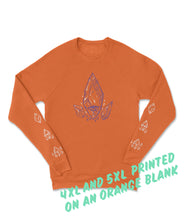 The Invisible Beetle shirt from Tyler Thrasher in a dark orange with the text "4xl and 5xl printed on an orange blank". 
