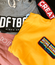 Four various sweatshirt designs that are a part of DFTBA mystery sweatshirt sale - from DFTBA Records