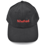 Black ball cap with "NileRed" embroidered in red across the front.