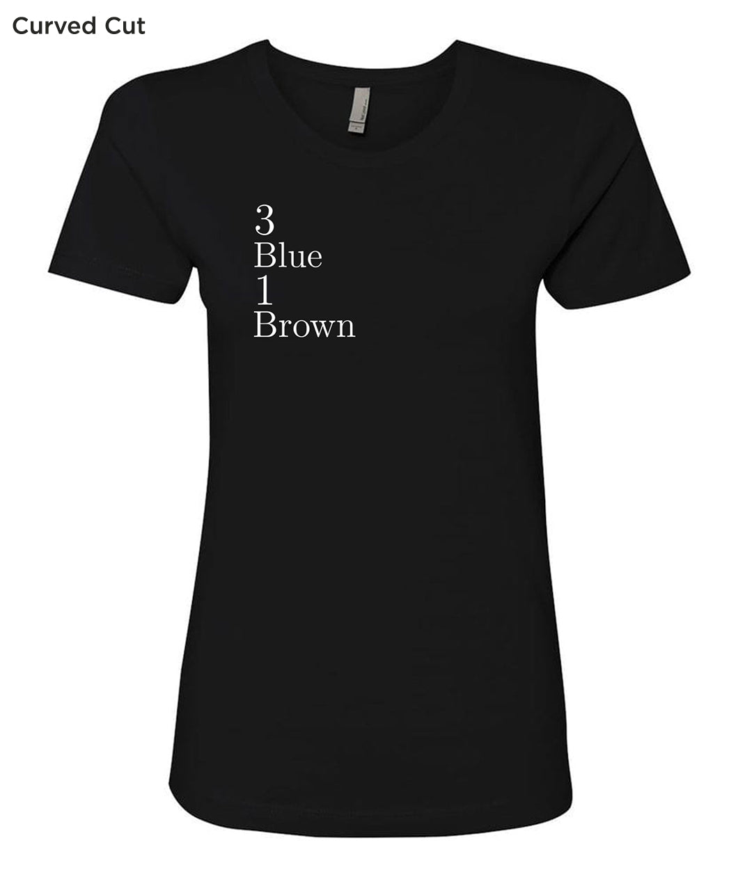 Vertical Alignment T-Shirt by 3Blue1Brown - Curved Cut