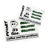 Coffee and the Problem Notebook Stickers