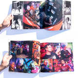 A photo of several inner pages from the Desert Bus for Hope 2022 photo book.