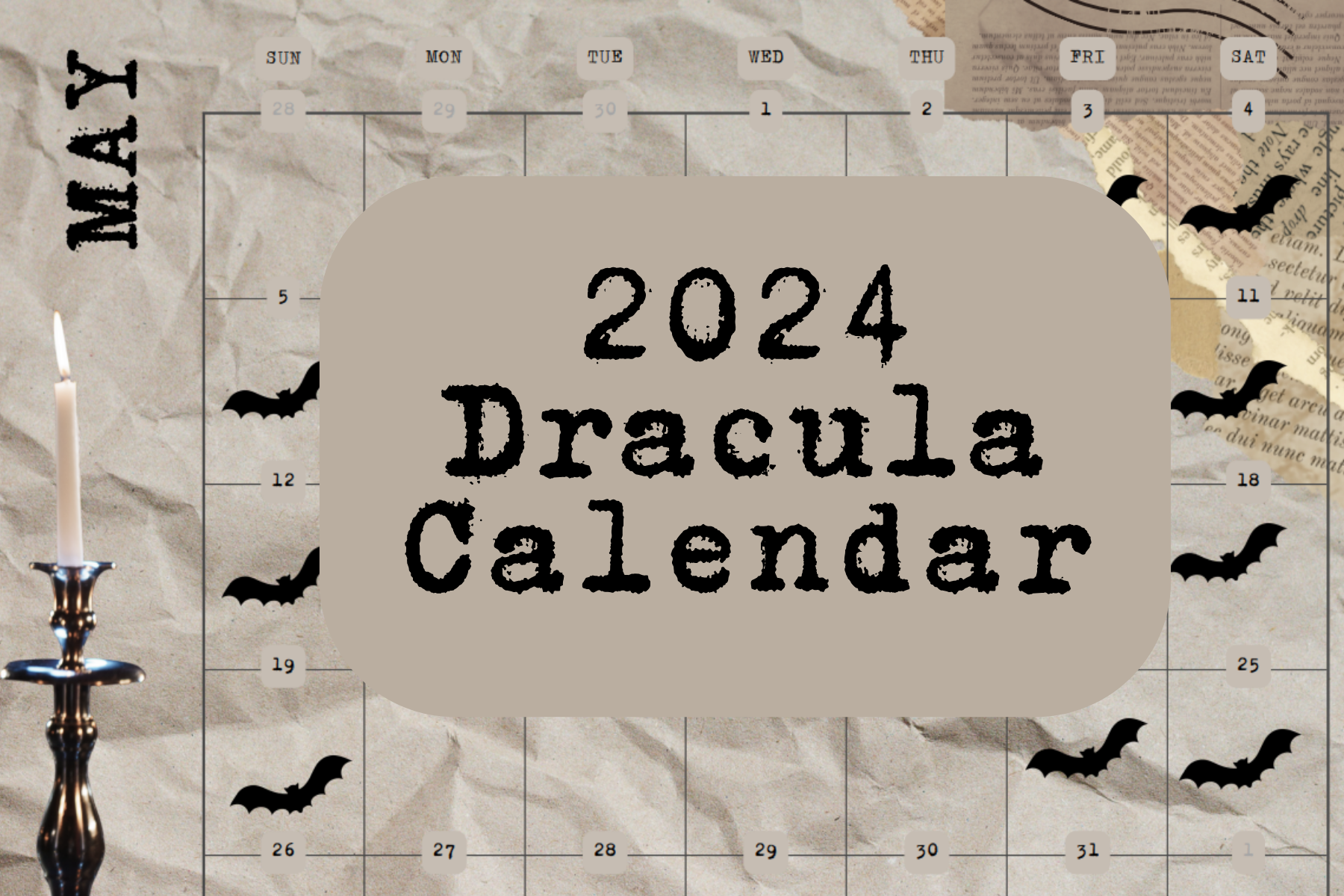 2024 Dracula Calendar