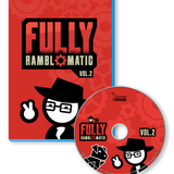 A bluray mockup with a red design featuring a cartoon man and dog with the label "Fully Ramblomatic Vol. 2"