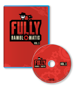 A mockup of a Blu-ray case with a red design labeled "Fully Ramblomatic Vol. 1"