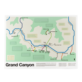 Grand Canyon Subway Map Poster