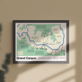 Grand Canyon Subway Map Poster