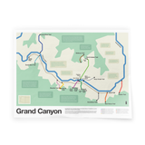 Grand Canyon Subway Map Poster