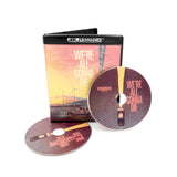 4K Ultra HD movie discs with cover featuring 'We're All Gonna Die' text and apocalyptic artwork.