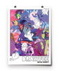 A vertical poster with colorful illustrations from Drawfee and block text that says "Drawfee; We're Sorry!"