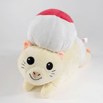 A front view photo of a mouse plushie with a round hat and a white diaper. The plushie is of Drawfee's character Todd. From Drawfee.