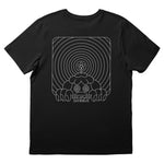 A black t-shirt with a Gubbins’ design on the back. The back of the shirt has artwork of a single large Gubbin. From Gubbins.