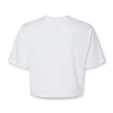 A white crop top that shows the back. From Pretty Gay.
