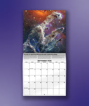 The September page of the SciShow 2024 Calendar in front of a purple background. The photo is the Nircam and Composite image.