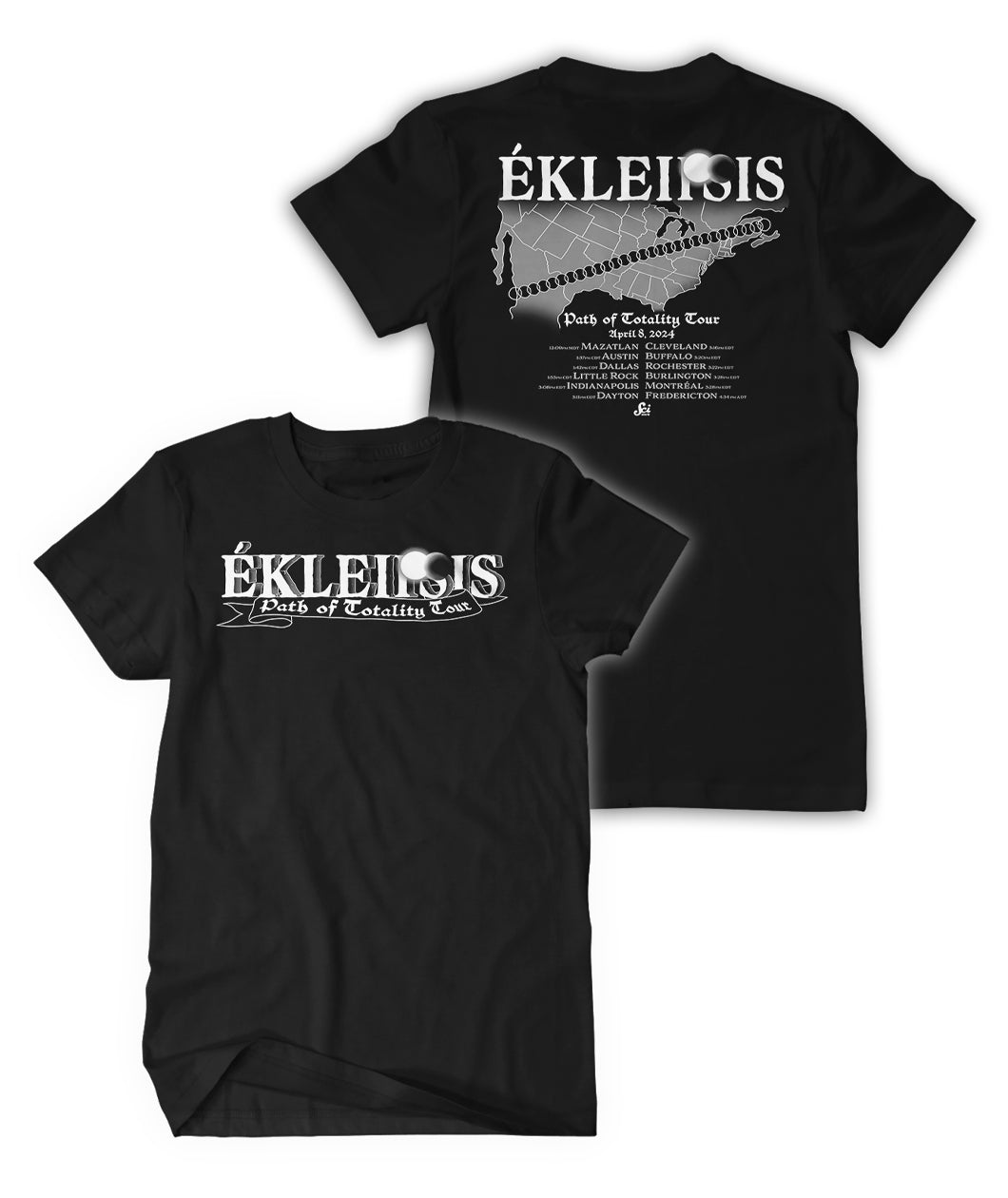 SciShow ÉKLEIPIS Path of Totality Tour Shirt - Print-On-Demand