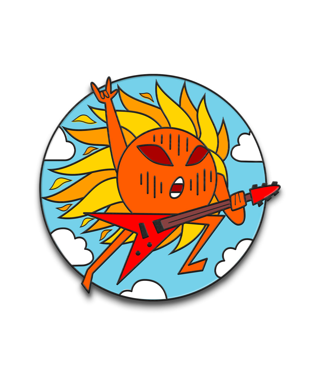 Scishow Pin of the Month: Metal Sun (March)
