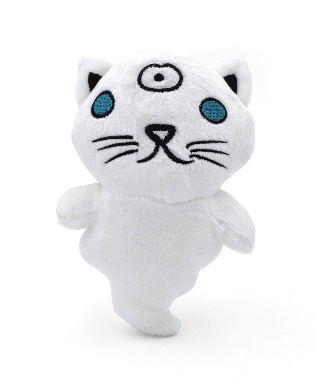 The Quantum Schrodinger's Cat which represents the uncertainty of not knowing. White 5.5" cat plush with ghost like lower body.