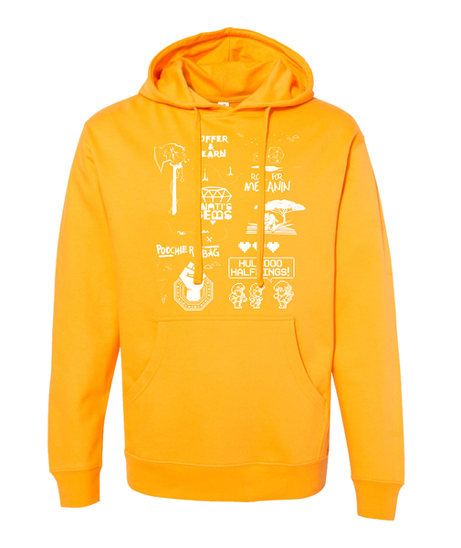 Half black best sale half yellow hoodie