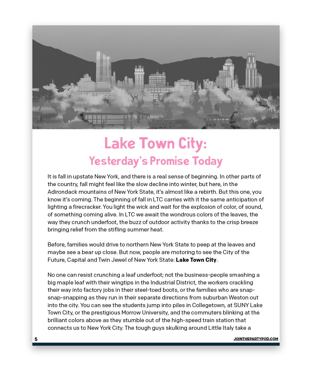 Hello, Lake Town City: A Superpowered City Worldbook
