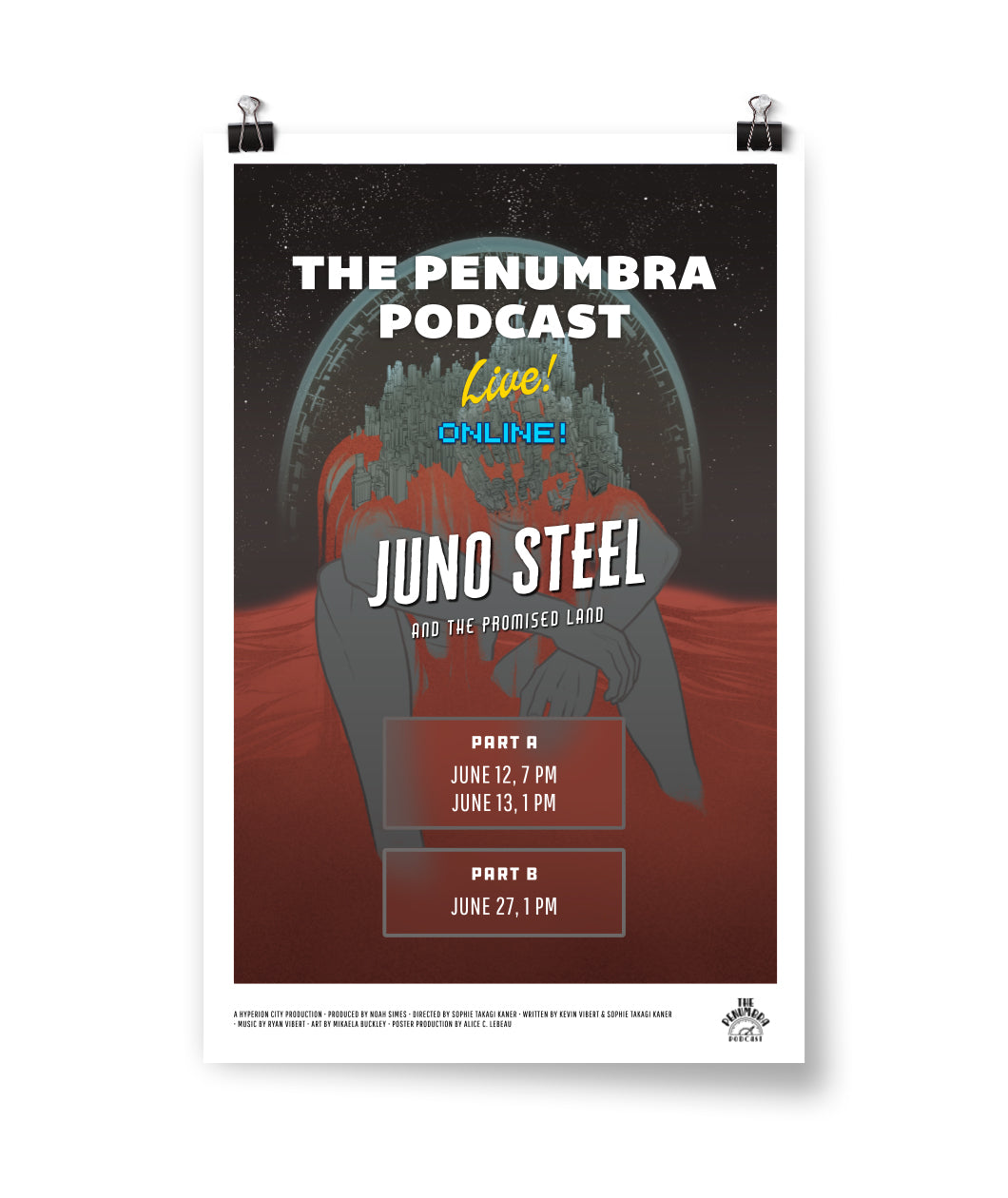 Juno Steel and the Promised Land - Live Show Poster
