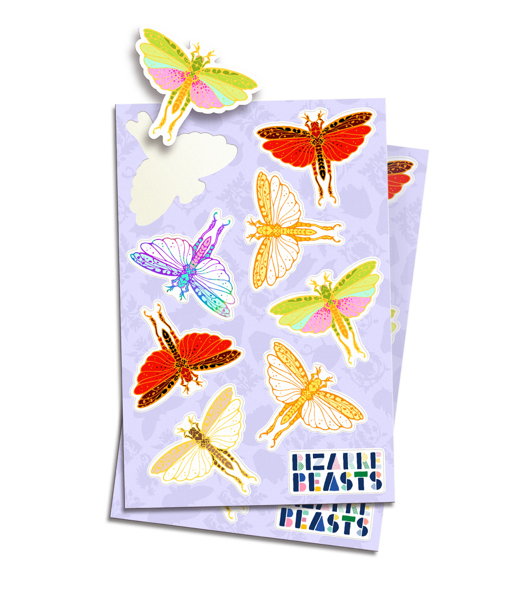 Bizarre Beasts | Locust Sticker Sheet – DFTBA