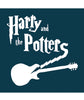 A dark teal album art background with the text "Harry and the Potters" and the outline of a guitar. 