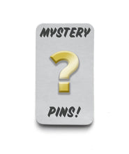A card that says "Mystery Pins".